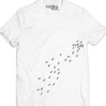 ants crawling-men’s white t-shirt