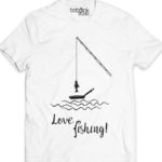 love fishing men’s white t-shirt