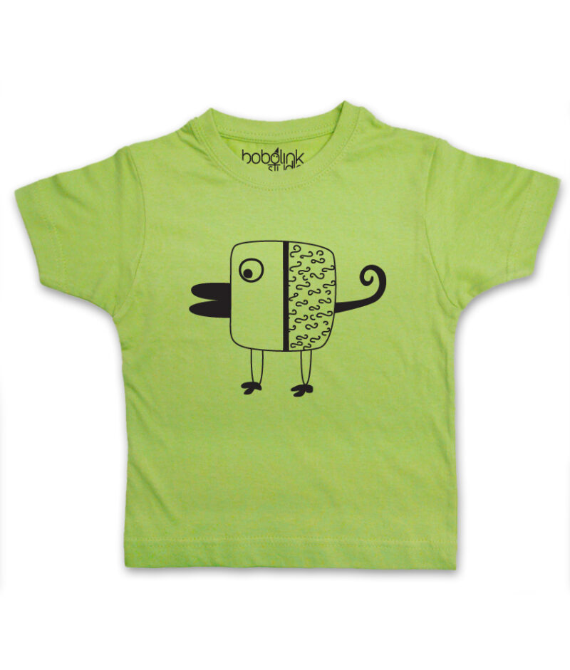 bird kid’s green t-shirt