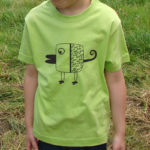 bird kid’s green t-shirt