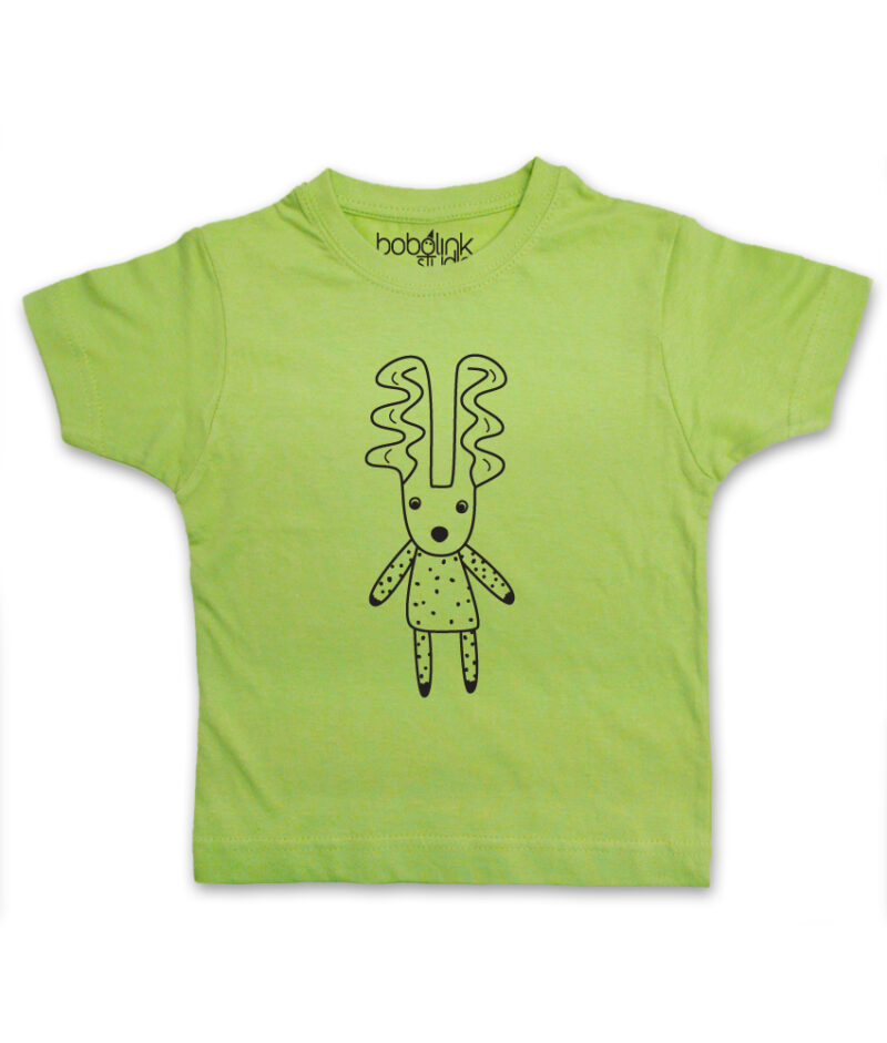 deer kids green t-shirt