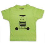 weight lifter kid’s green t-shirt