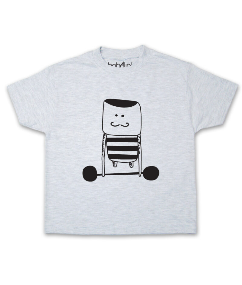 weight lifter kid’s ash t-shirt