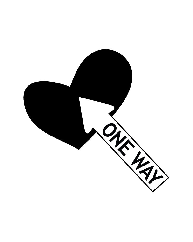 one way arrow-close up