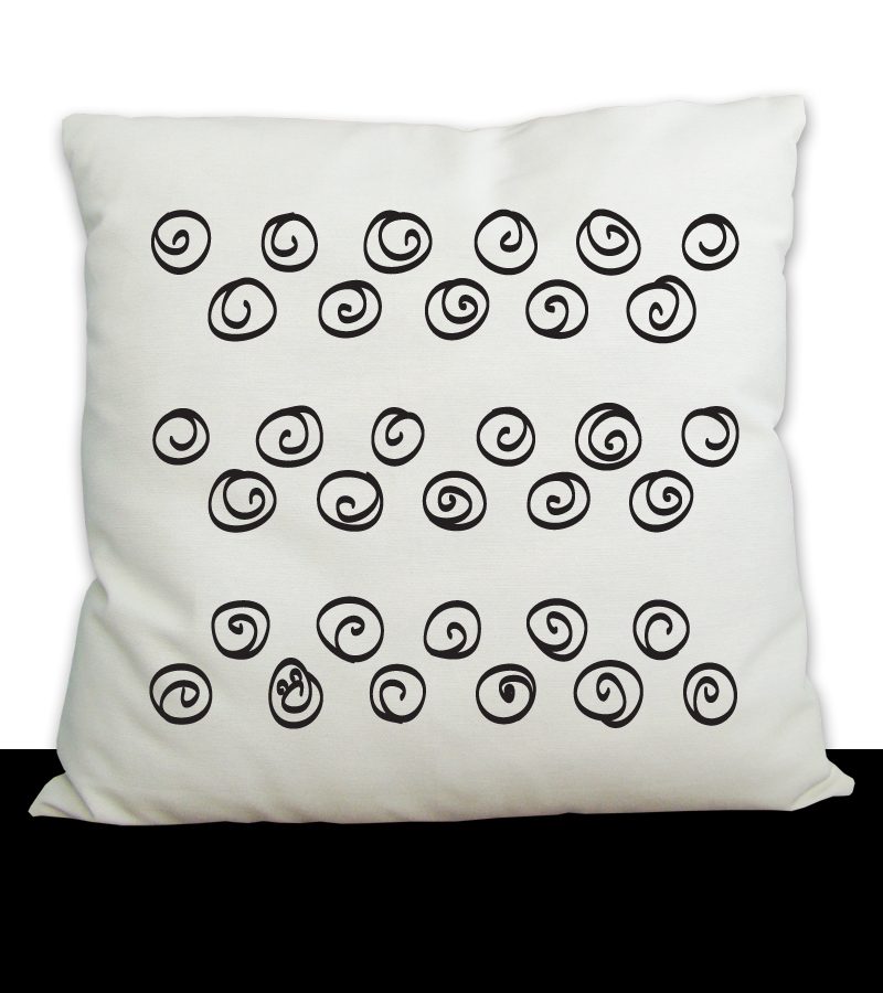 Rows of Spirals pillow cover