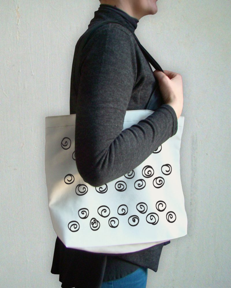 holding tote-rows of spirals
