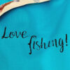 love fishing double sided tote bag close up