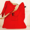 beard and comb double sided red tote bag