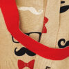 beard and comb double sided red tote bag close up