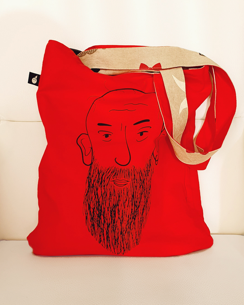 man-red bag